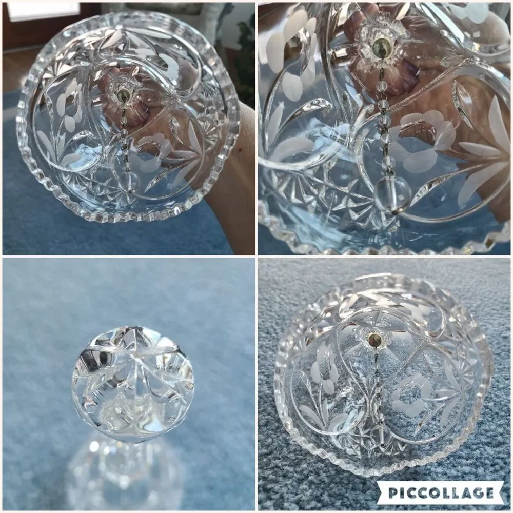 Hillock Vintage 24% Lead Crystal Hand Bell European Collection Germany 8